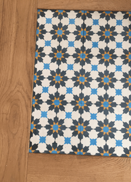 Carreaux de ciment modèle Fès et parquet