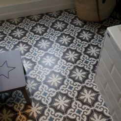 Salle de bain en carreaux de ciment Garden Gris Bleu