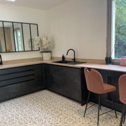 Réalisation d'une cuisine en carreaux de ciment Lily