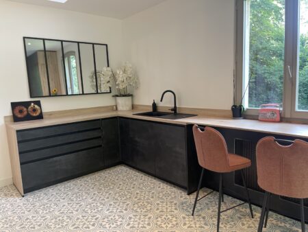 Réalisation d'une cuisine en carreaux de ciment Lily