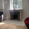 Réalisation d'une salon en parquet et carreaux de ciment Lily