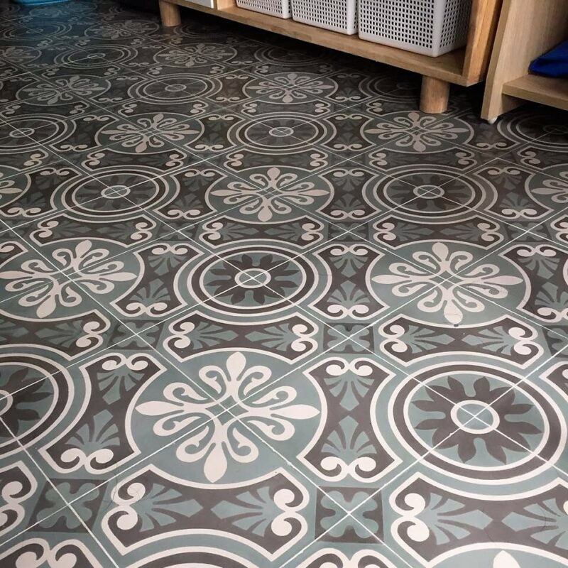 carreaux de ciment sol Flower