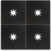 Carreaux de ciment Star Noir
