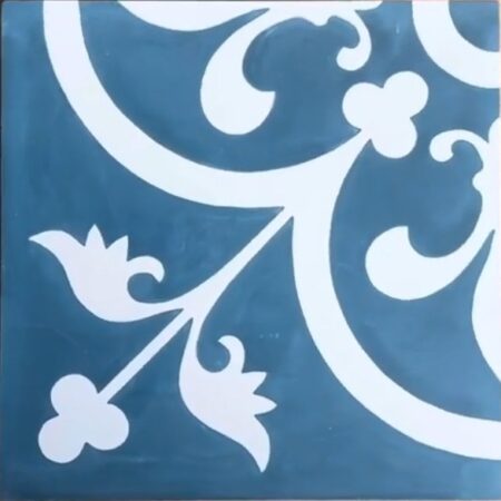 carreaux ciment modèle Fleuron Bleu