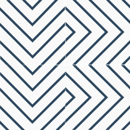 Carreaux de ciment Chevron bleu assemblage 3