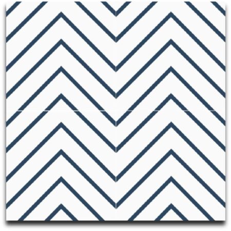 carreaux de ciment chevrons bleu