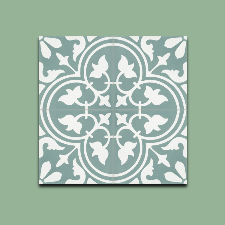 Carreaux de ciment vert