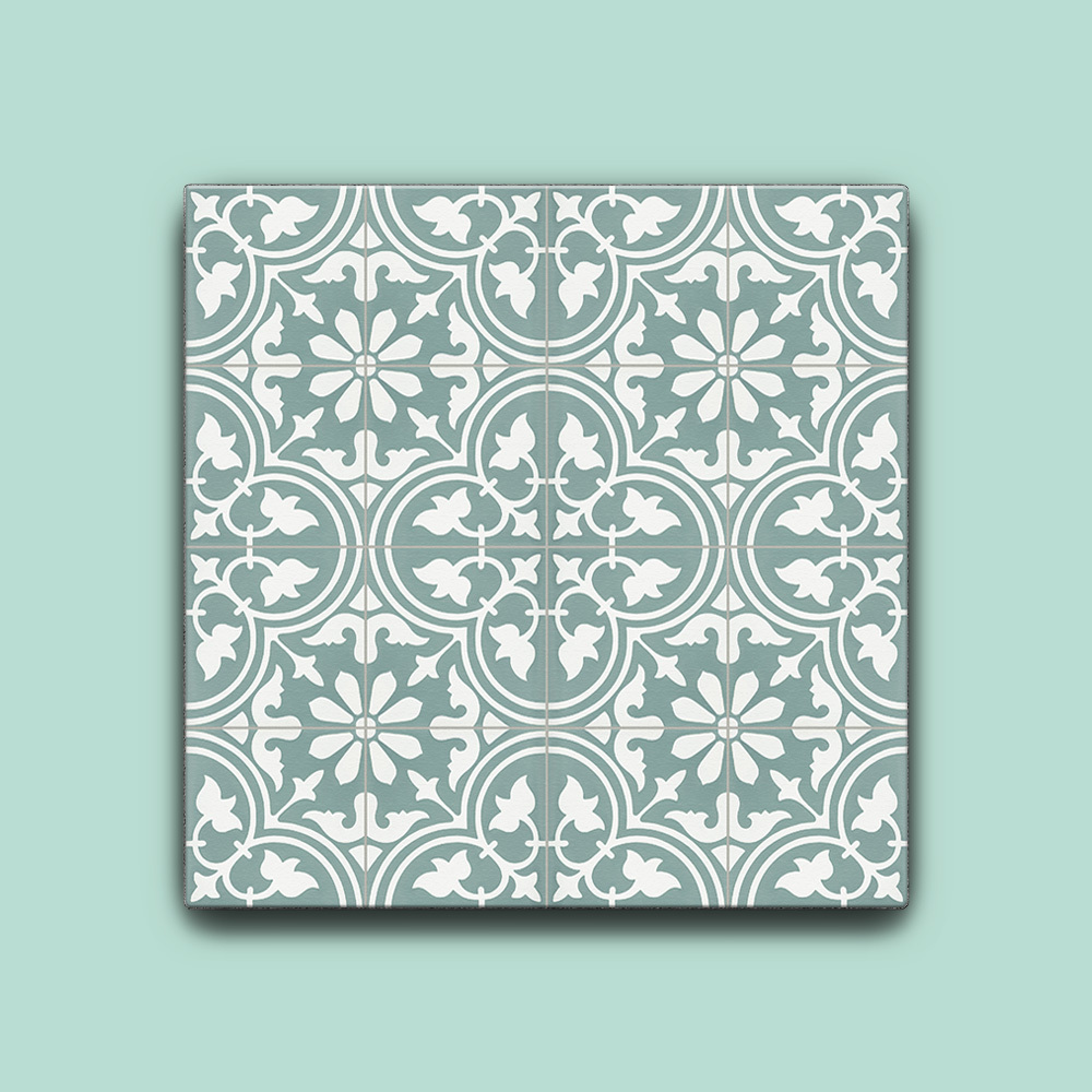 Carreaux de ciment vert