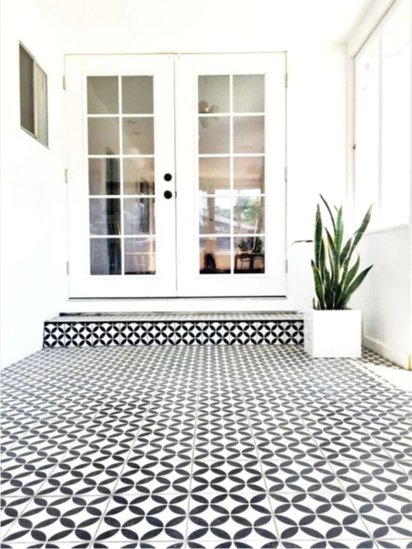 Marche d'escalier en carreaux de ciment Circle