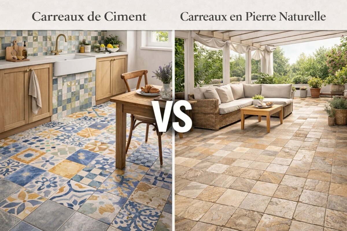 Deco Mosaic vous présente les différences entre un carreau en ciment et en pierre naturelle